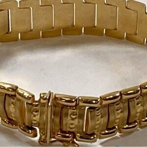 14k gold panel bracelet signed AGS